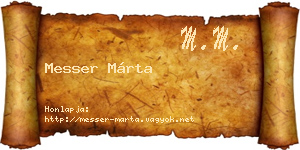 Messer Márta névjegykártya