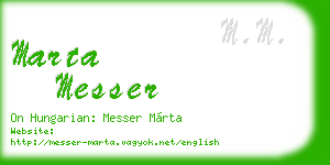marta messer business card